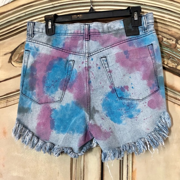 One Teaspoon Shorts Pink/Purple & Blue 
Tie Dye 25 - Picture 5 of 10